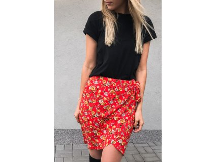 Zavinovací sukně červená (Velikosti M)