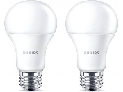 Philips LED 13-100W, E27, 2700K, matná, set 2ks