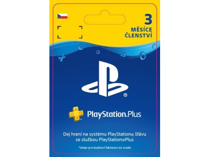 PlayStation Plus 3 měsíční členství  - CZ