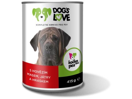 Dog´s Love hovězí s játry a zeleninou 415 g