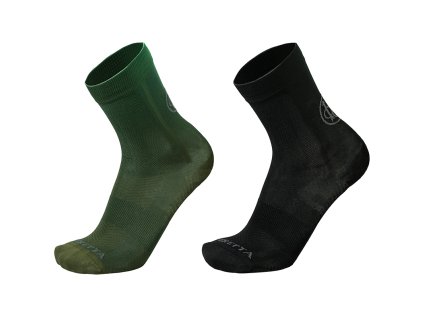 Short Shooting ponožky - Black & Green (Veľkosť S)