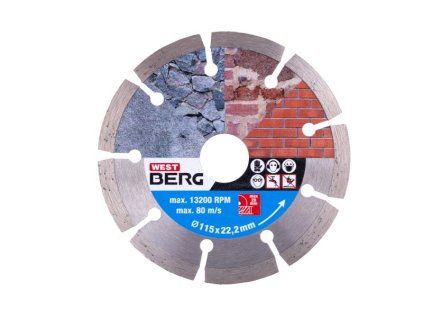 Kotúč diamantový WESTBERG 115x1.8x22.2mm segmentový