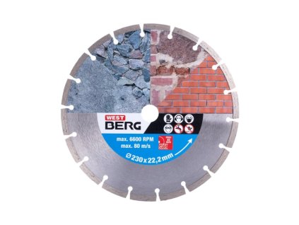 Kotúč diamantový WESTBERG 230x2.4x22.2mm segmentový