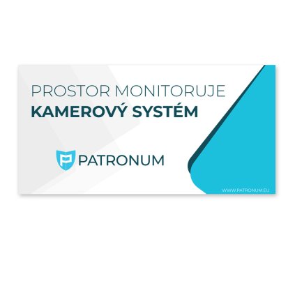 Výstražná samolepka PATRONUM 12 x 6cm, venkovní