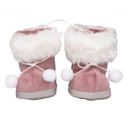 Sada vánočních ozdob, sametové botičky, 10x8 cm (Barva Růžová)