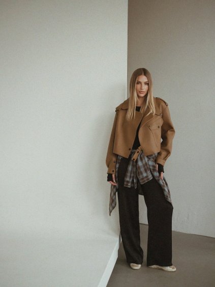 Kožená bunda Cognac Simi