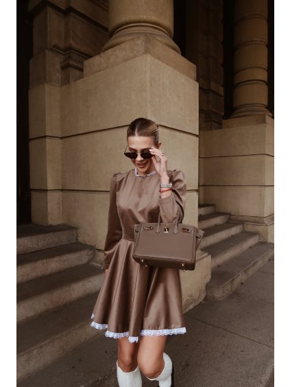 Mini šaty Bronze Velvet