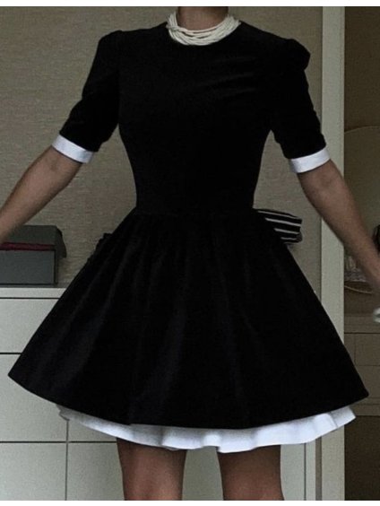 Black šaty luxury velvet