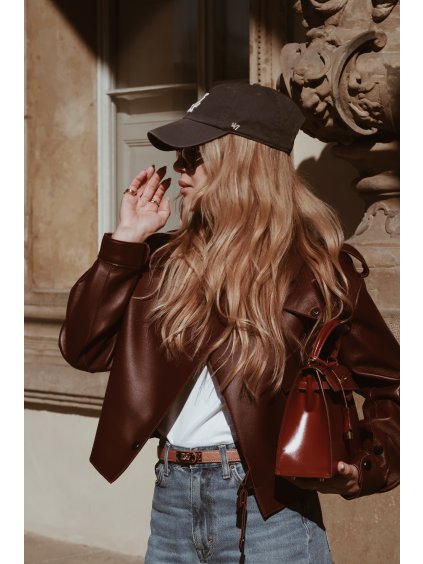 Kožená bunda wine Simi