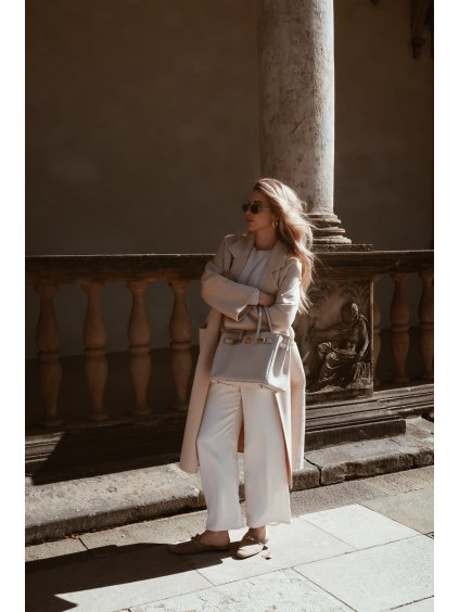 Vlněný kabát ICON ivory