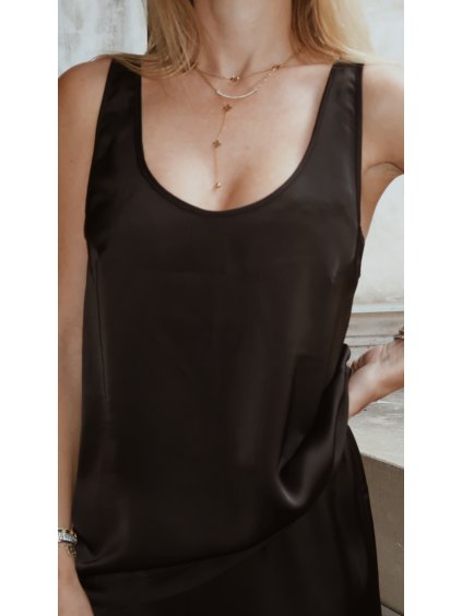 Satin top Noir Grace Black
