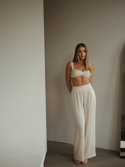 Krémové kalhoty Clara