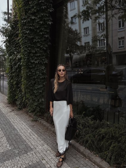 Saténový top Emma Black