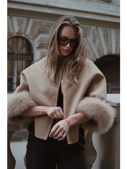 Kabátek Evelyn Camel
