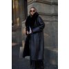 Maxi kabát Shearling Black