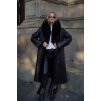 Maxi kabát Shearling Black
