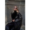 Maxi kabát Shearling Black