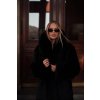 Maxi kabát Shearling Black