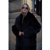 Maxi kabát Shearling Black