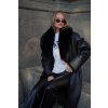 Maxi kabát Shearling Black