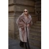 Maxi kabát Shearling Nude