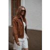 Kožená bunda bomber Suede
