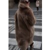 Maxi kabát Shearling Light Brown