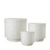 Set 3 květináčů UNIQUE off white