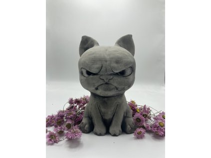 Zahradní betonová dekorace Mrzutá kočička 😾