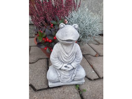 Steinfigur Gartenfigur Buddha Frosch