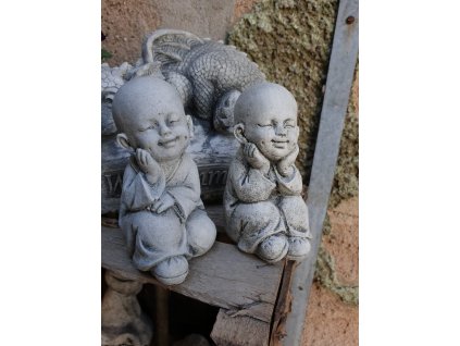 Gartenfigur Buddhas set 2er