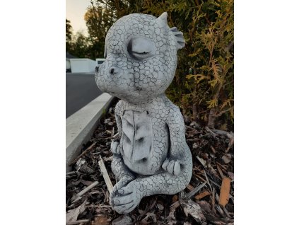 Steinfigur Gartenfigur Drache Yogi