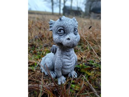 Steinfigur Gartenfigur Drache Fielu