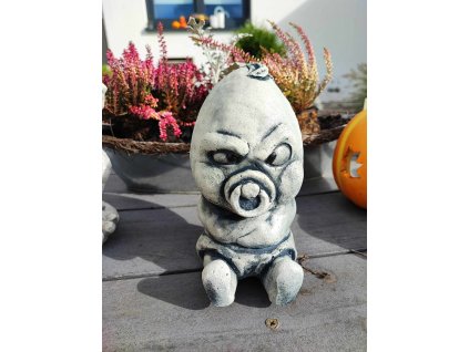 Steinfigur Gartenfigur Ei Baby Grummel 20cm