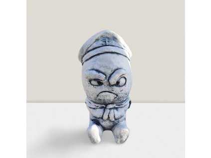 Steinfigur Gartenfigur EI Captain Grummel 20cm