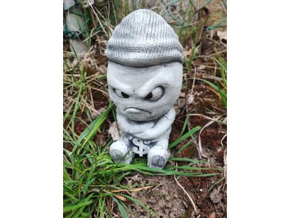 Steinfigur Gartenfigur Ei Gangster 20cm