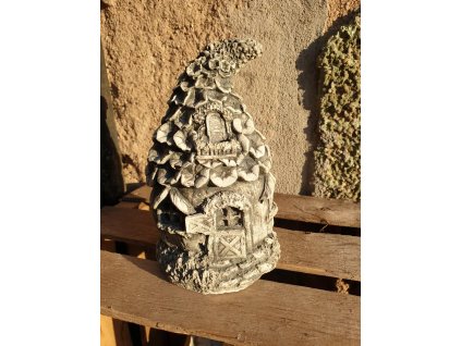 Steinfigur Gartenfigur Feenhaus Wipfel 19x11 550