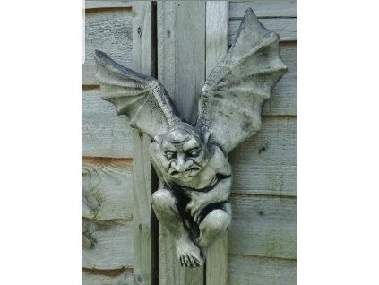 Steinfigur Gartenfigur Gargoyle Ringoe 35x27 1025