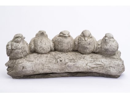 Zahradní betonová dekorace Ptáčci na větvi