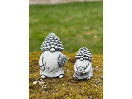 Zahradní betonová dekorace - Duo Šišáci 1