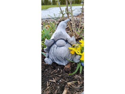 Steinfigur Gartenfigur Wichtel poldi 17x16cm 625