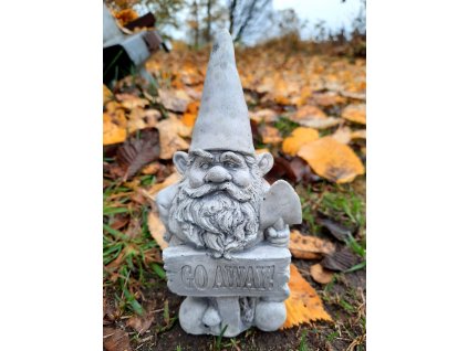 Steinfigur Gartenfigur Zwerg GoAway 21cm 650kč