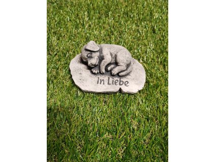 Steinfigur Gartenfigur Hund In Liebe 12x7x4 290