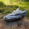 Steinfigur Gartenfigur Drachenkopf