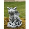 Zahradní betonová dekorace-Figurka vzhlížejícího dráčka
