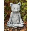 Zahradní betonová dekorace Meditující kočička