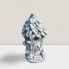 Steinfigur Gartenfigur Feenhaus waldhuette 25x13 629