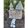 Steinfigur Gartenfigur Feenhaus burg 28x23 880