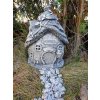 Steinfigur Gartenfigur Feenhaus Stroh 27x17 920