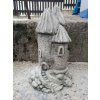 Steinfigur Gartenfigur Feenhaus Tuerme 25cm 650